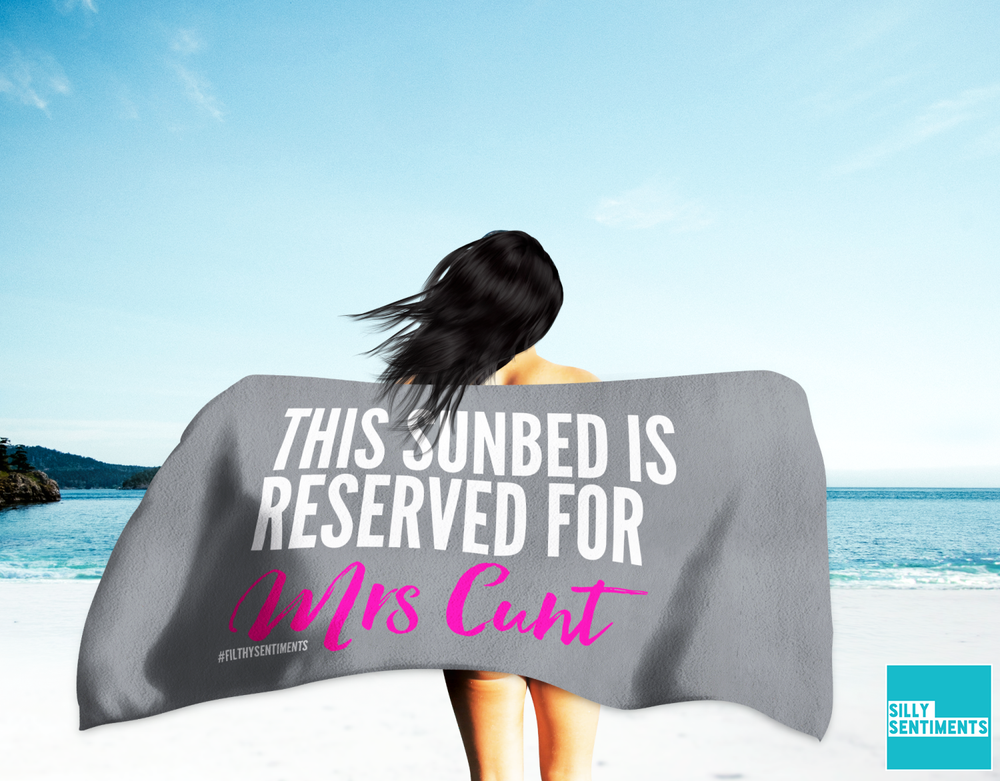 Reserved For Mrs Cunt Beach Towel #1 image